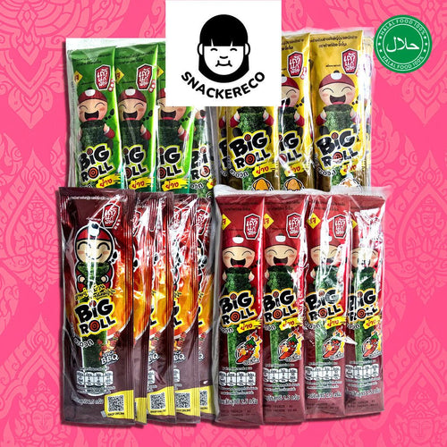Tao Kae Noi Big Roll Seaweed 12pkt x 2.5g [30g] - Halal - Snackereco - 1
