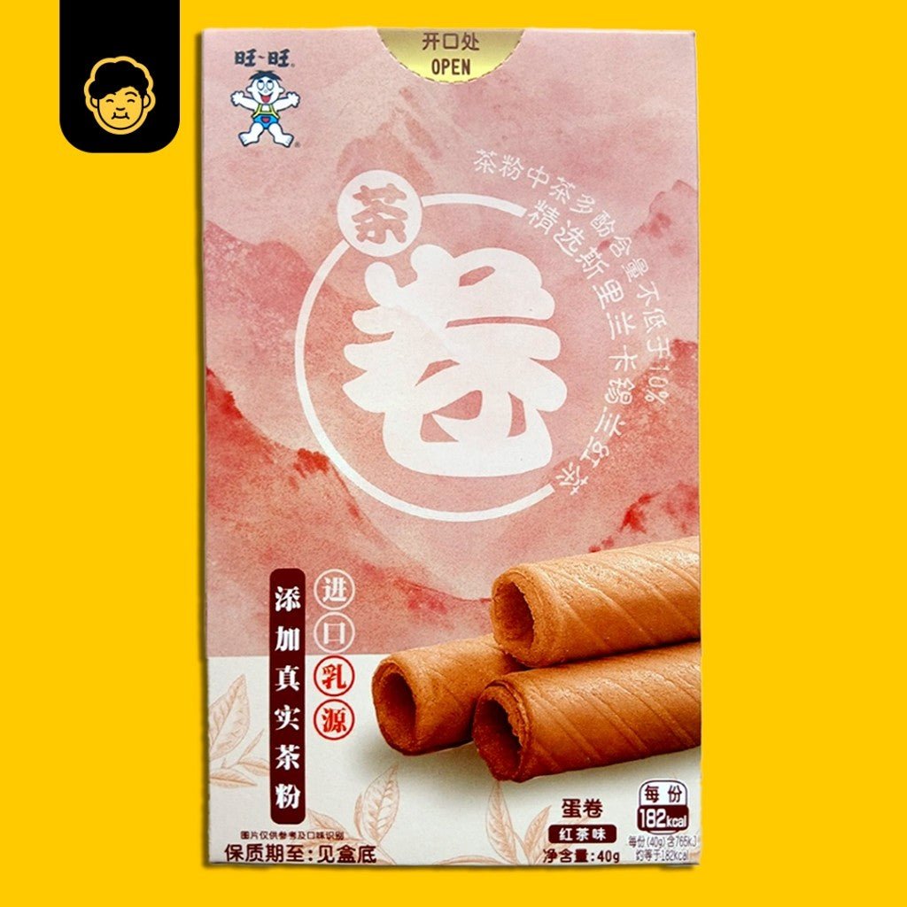 旺旺黑白配 | Wang Wang Hei Bai Pei Crunchy Chocolate Waffle + Tea Series - Snackereco - 9